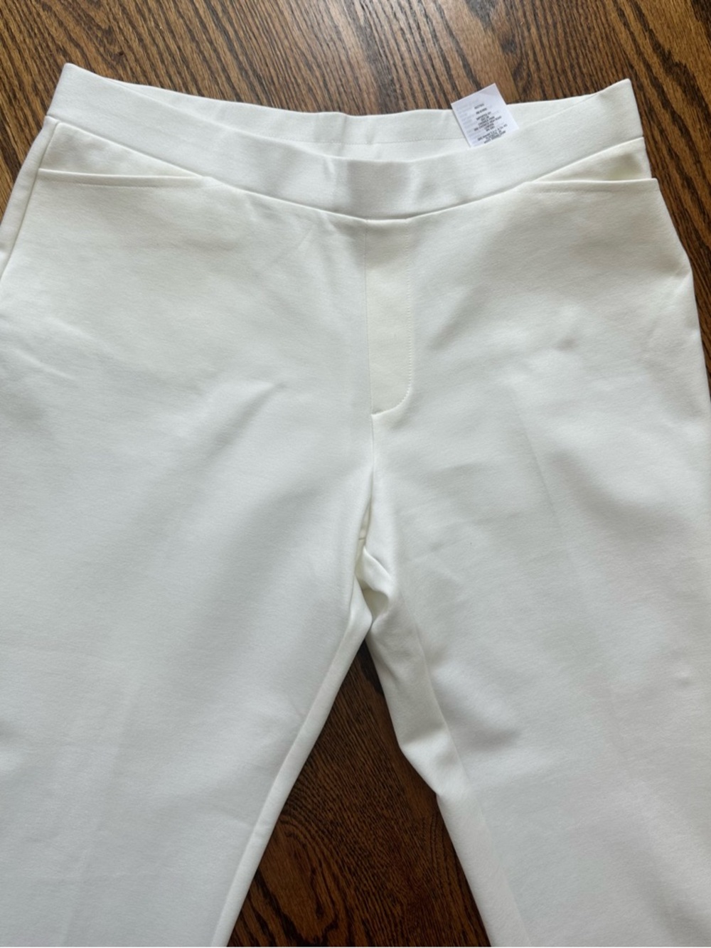 Susan Graver off White Pull-On Leggings size Medium Petite - Picture 3 of 5